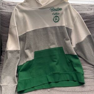 Boston Celtics Women's Green and Gray Hoodie